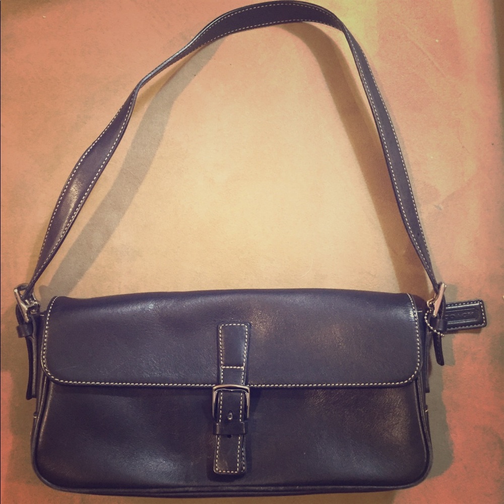 Coach Hampton classic leather shoulder bag